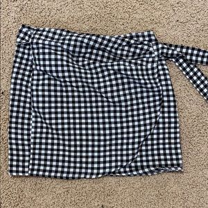 Checkered wrap shirt
